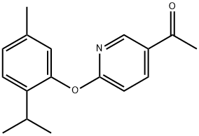 5-Acetyl-2-(2-isopropyl-5-methylphenoxy) pyridine Structure