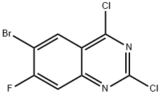 6-bromo-2,4-dichloro-7-fluoroquinazoline Structure