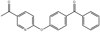 5-Acetyl-2-(4-benzoylphenoxy) pyridine 구조식 이미지