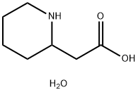 2-piperidinylacetic acid hydrate Structure