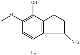 1H-Inden-4-ol, 1-amino-2,3-dihydro-5-methoxy- hydrochloride 구조식 이미지