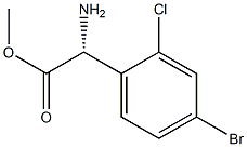 METHYL(2R)-2-AMINO-2-(4-BROMO-2-CHLOROPHENYL)ACETATE 구조식 이미지