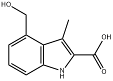 4-(hydroxymethyl)-3-methyl-1H-indole-2-carboxylic acid Structure