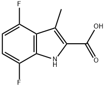 4,7-difluoro-3-methyl-1H-indole-2-carboxylic acid Structure