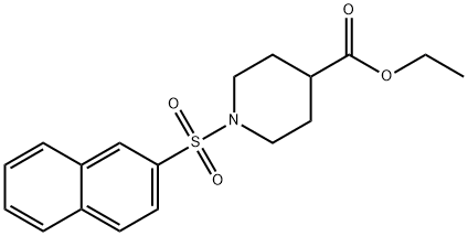 ethyl 1-(naphthalen-2-ylsulfonyl)piperidine-4-carboxylate Structure