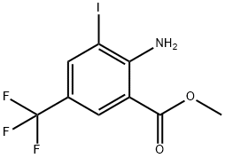 2-Amino-3-iodo-5-trifluoromethyl-benzoic acid methyl ester 구조식 이미지