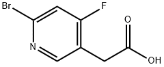 2-(6-bromo-4-fluoropyridin-3-yl)acetic acid 구조식 이미지