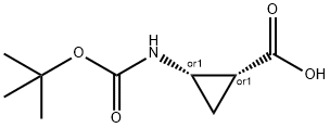 Cis-cyclopropanecarboxylic acid, 2-[[(1,1-dimethylethoxy)carbonyl]amino]- 구조식 이미지