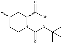 (2R,4S)-N-Boc-4-methyl-pipecolinic acid 구조식 이미지