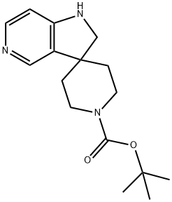 TERT-BUTYL 1,2-DIHYDROSPIRO[PIPERIDINE-4,3-PYRROLO[3,2-C]PYRIDINE]-1-CARBOXYLATE Structure