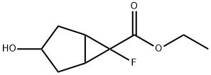 ETHYL 6-FLUORO-3-HYDROXYBICYCLO[3.1.0]HEXANE-6-CARBOXYLATE 구조식 이미지