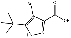 4-bromo-3-tert-butyl-1H-pyrazole-5-carboxylic acid 구조식 이미지