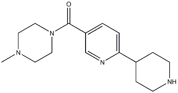 (4-methylpiperazin-1-yl)-(6-piperidin-4-ylpyridin-3-yl)methanone Structure