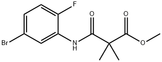 Propanoic acid, 3-[(5-bromo-2-fluorophenyl)amino]-2,2-dimethyl-3-oxo-, methyl ester Structure