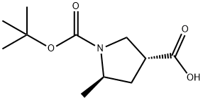 (3R,5R)-1-[(tert-butoxy)carbonyl]-5-methylpyrrolidine-3-carboxylic acid 구조식 이미지