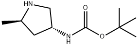 (3R,5R)-(5-Methyl-pyrrolidin-3-yl)-carbamic acid tert-butyl ester 구조식 이미지