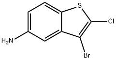Benzo[b]thiophen-5-amine, 3-bromo-2-chloro- 구조식 이미지