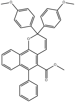 methyl 2,2-bis(4-methoxyphenyl)-6-phenyl-2H-benzo[h]chromene-5-carboxylate Structure