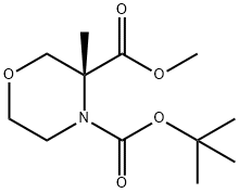 (R)-Methyl N-Boc-3-methylmorpholine-3-carboxylate Structure