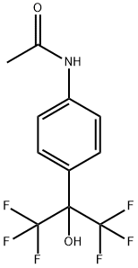 N-(4-(1,1,1,3,3,3-HEXAFLUORO-2-HYDROXYPROPAN-2-YL)PHENYL)ACETAMIDE 구조식 이미지