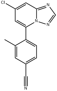 4-(7-chloro-[1,2,4]triazolo[1,5-a]pyridin-5-yl)-3-methylbenzonitrile Structure