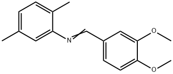 N-(3,4-dimethoxybenzylidene)-2,5-dimethylaniline Structure