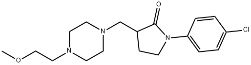 1-(4-chlorophenyl)-3-((4-(2-methoxyethyl)piperazin-1-yl)methyl)pyrrolidin-2-one Structure