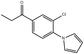 1-(3-chloro-4-(1H-pyrrol-1-yl)phenyl)propan-1-one Structure