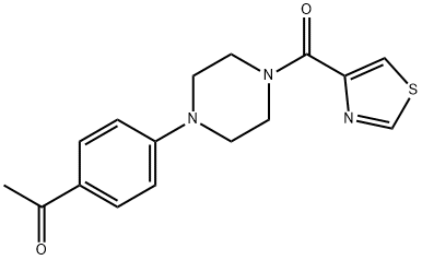 1-(4-(4-(thiazole-4-carbonyl)piperazin-1-yl)phenyl)ethan-1-one Structure