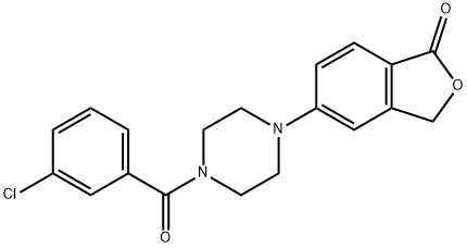 5-(4-(3-chlorobenzoyl)piperazin-1-yl)isobenzofuran-1(3H)-one Structure