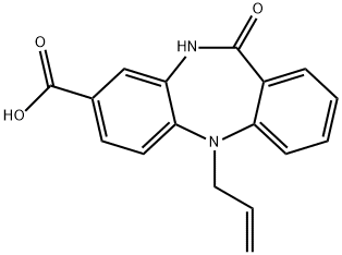 5-allyl-11-oxo-10,11-dihydro-5H-dibenzo[b,e][1,4]diazepine-8-carboxylic acid Structure