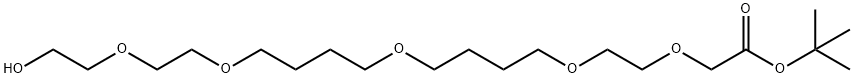 tert-butyl 21-hydroxy-3,6,11,16,19-pentaoxahenicosanoate 구조식 이미지