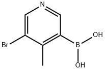 5-Bromo-4-methylpyridine-4-boronic acid 구조식 이미지