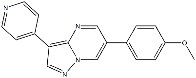 Pyrazolo[1,5-a]pyrimidine, 6-(4-methoxyphenyl)-3-(4-pyridinyl)- Structure