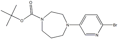 tert-Butyl 4-(6-bromopyridin-3-yl)-1,4-diazepane-1-carboxylate 구조식 이미지