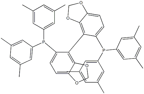 [4-[5-bis(3,5-dimethylphenyl)phosphanyl-1,3-benzodioxol-4-yl]-1,3-benzodioxol-5-yl]-bis(3,5-dimethylphenyl)phosphane Structure