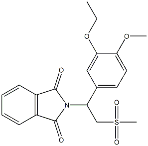 2-[1-(3-ethoxy-4-methoxyphenyl)-2-methylsulfonylethyl]isoindole-1,3-dione Structure