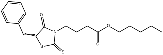 pentyl (Z)-4-(5-benzylidene-4-oxo-2-thioxothiazolidin-3-yl)butanoate Structure