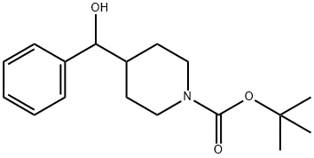 4-(Hydroxy-phenyl-methyl)-piperidine-1-carboxylic acid tert-butyl ester 구조식 이미지