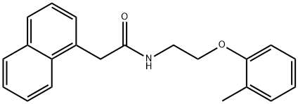 N-[2-(2-methylphenoxy)ethyl]-2-naphthalen-1-ylacetamide 구조식 이미지