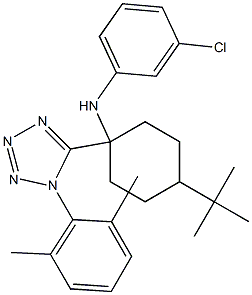 N-[4-tert-butyl-1-[1-(2,6-dimethylphenyl)tetrazol-5-yl]cyclohexyl]-3-chloroaniline Structure