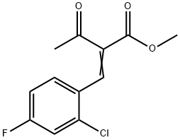 methyl 2-acetyl-3-(2-chloro-4-fluorophenyl)acrylate Structure