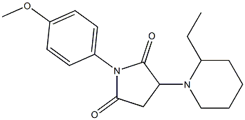 3-(2-ethylpiperidin-1-yl)-1-(4-methoxyphenyl)pyrrolidine-2,5-dione Structure