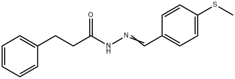 N'-[4-(methylsulfanyl)benzylidene]-3-phenylpropanohydrazide Structure