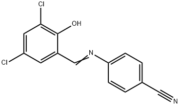 4-[(3,5-dichloro-2-hydroxybenzylidene)amino]benzonitrile Structure