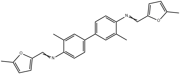 3,3'-dimethyl-N,N'-bis[(5-methyl-2-furyl)methylene]-4,4'-biphenyldiamine 구조식 이미지