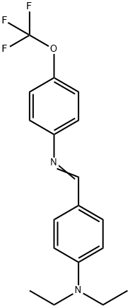 N-[4-(diethylamino)benzylidene]-4-(trifluoromethoxy)aniline Structure