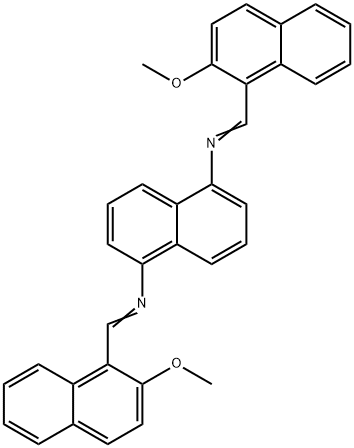 N,N'-bis[(2-methoxy-1-naphthyl)methylene]-1,5-naphthalenediamine 구조식 이미지
