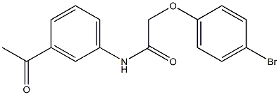 N-(3-acetylphenyl)-2-(4-bromophenoxy)acetamide Structure