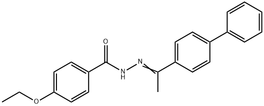 N'-[1-(4-biphenylyl)ethylidene]-4-ethoxybenzohydrazide 구조식 이미지